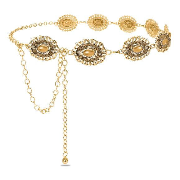 Accessories - 8848 Western Cowgirl Concho Chain Belt For Women Cowboy Metal Waist